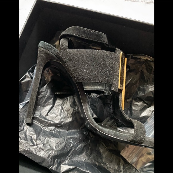Saint Laurent Janic Heels, Suede, Black, 35 - Picture 5 of 10